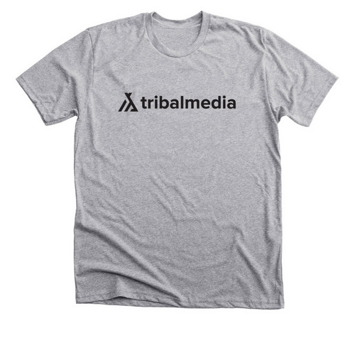 Tribal Media Full Logo, a Athletic Heather Premium Unisex Tee
