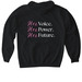 EmpowerHer Movement, a Black Gildan Softstyle Pullover Hoodie (back-view)
