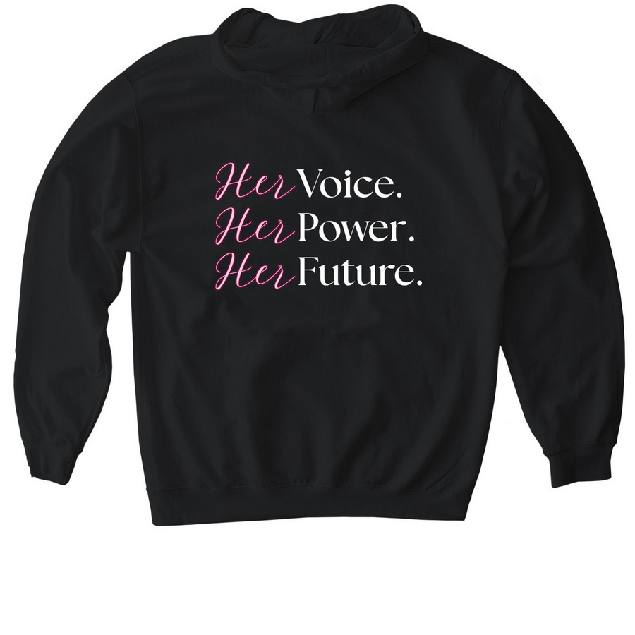EmpowerHer Movement, a Black Gildan Softstyle Pullover Hoodie (back-view)