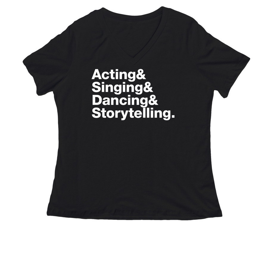 2025 HITS Design (Adult), a Black Women's Relaxed V-Neck Tee