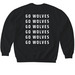 Dance Family/Go Wolves, a Black Softstyle Crewneck Sweatshirt (back-view)
