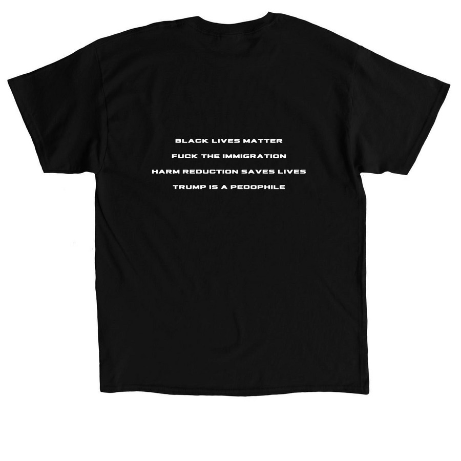 SMAHRO FUCK THE GOVERNMENT, a Black Classic Unisex Tee (back-view)
