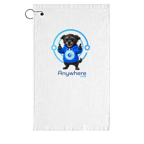 AnywhereCam Cujo Golf Towels, a White Golf Towel