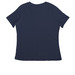 RETIRED - Dulce 2025 Winner, a Navy Women's Relaxed V-Neck Tee (back-view)