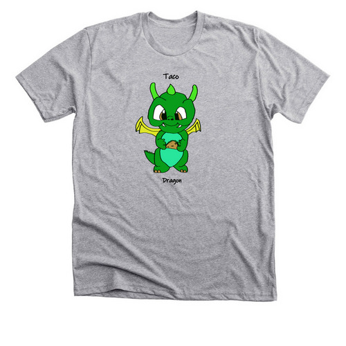 Taco Dragon, a Athletic Heather Premium Unisex Tee