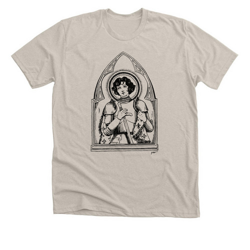 Jeanne d'Arc, a Heather Dust Premium Unisex Tee