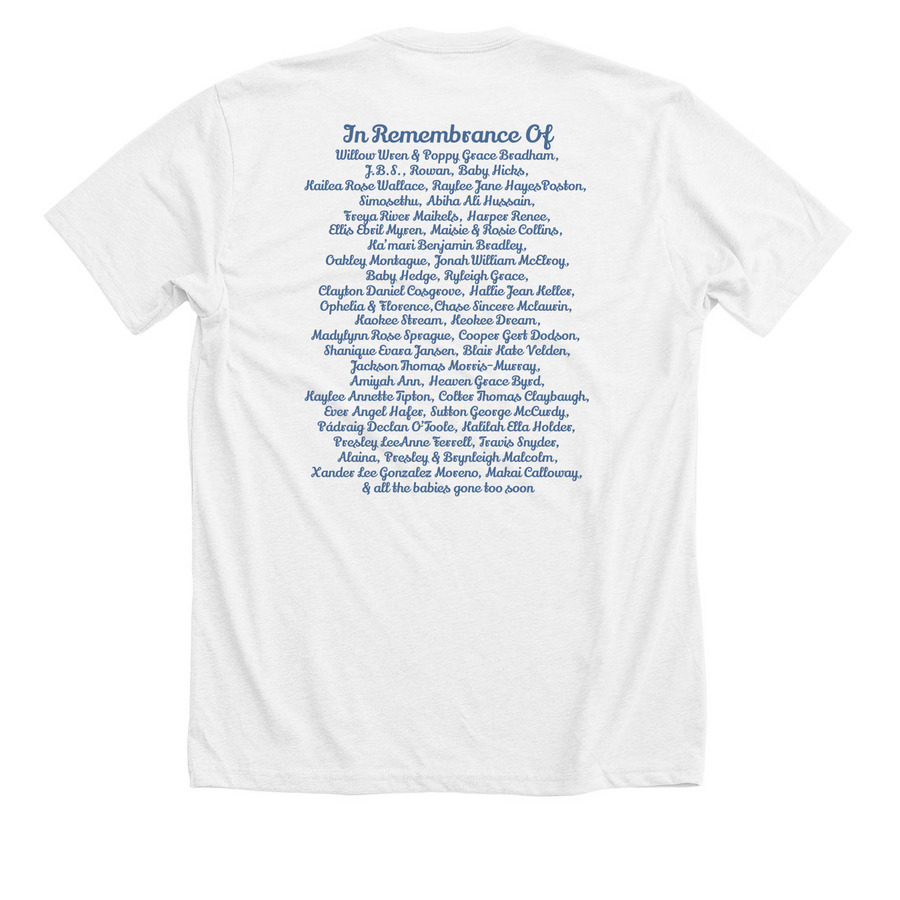 October Awareness Shirts Batch 2, a Solid White Blend Premium Unisex Tee (back-view)