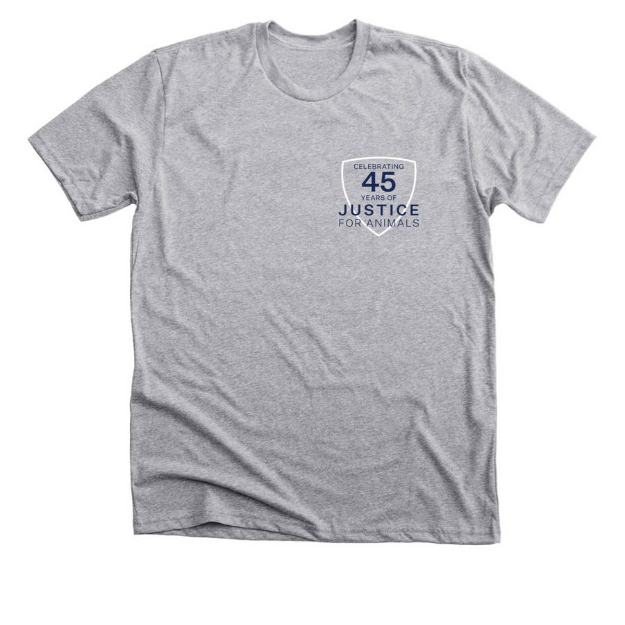 45 Years of Justice, a Athletic Heather Premium Unisex Tee