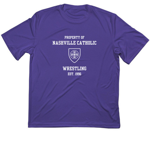 Wrestling Purple Performance T-shirt, a Purple Classic Performance Tee