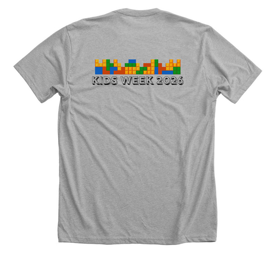 Kids Week 2026, a Athletic Heather Premium Unisex Tee (back-view)
