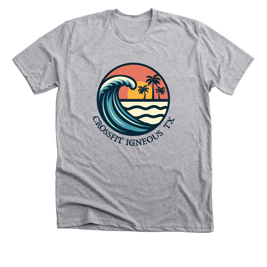 Wave, a Athletic Heather Premium Unisex Tee
