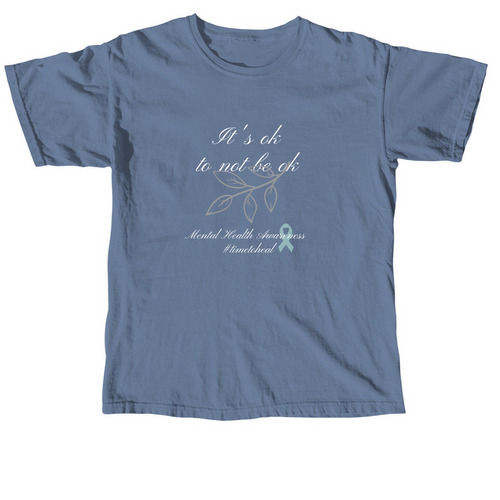 Mental Health Awareness 3, a Blue Jean Comfort Colors Unisex Tee