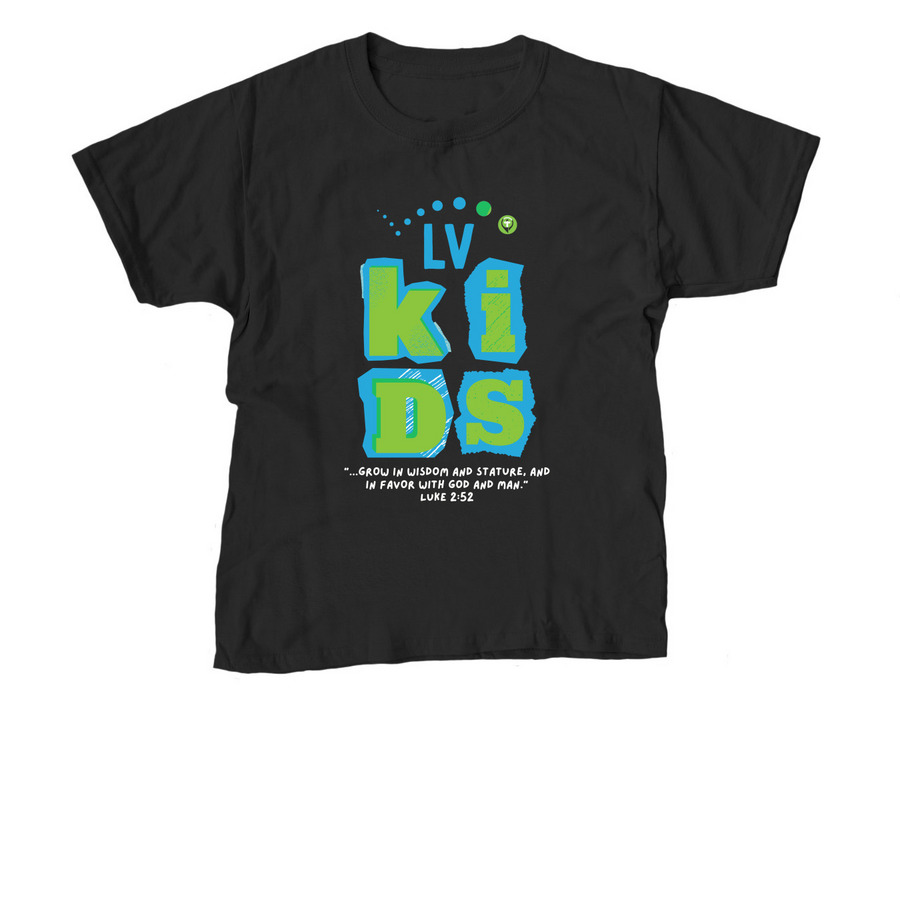 LV Kids, a Black Youth Unisex Tee