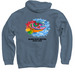 SRD "Fish Splash" Shirts & Sweatshirts, a Indigo Pullover Hoodie (back-view)