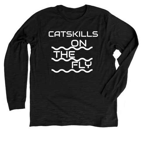 WAVES, a Solid Black Blend Premium Long Sleeve Tee