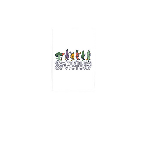 Soldiers of the Soil Veggie Yard Flag, a White 12" x 18" Yard Flag