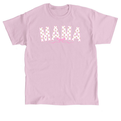 Mama Pink Floral, a Light Pink Classic Unisex Tee