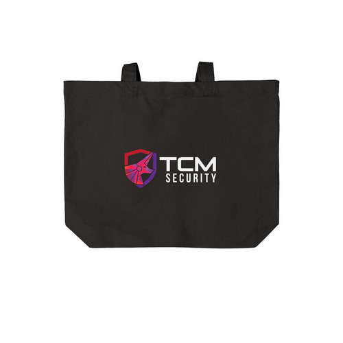 TCM Tote Bag, a Deep Black Cotton Canvas Tote Bag