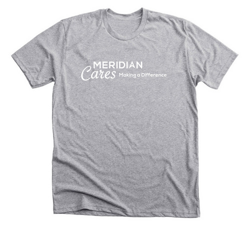 Support Meridian Cares, a Athletic Heather Premium Unisex Tee