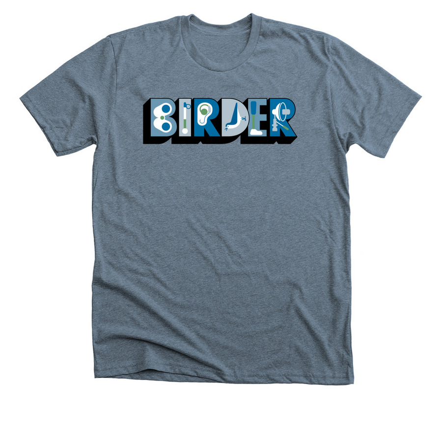 Birdability Week 2022, a Heather Slate Premium Unisex Tee