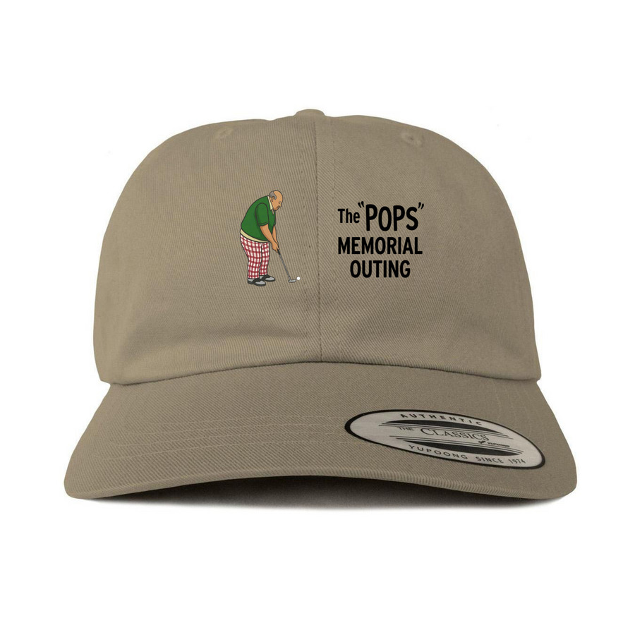 Low Profile Hat - Black Logo, a Khaki Printed Classic Baseball Cap