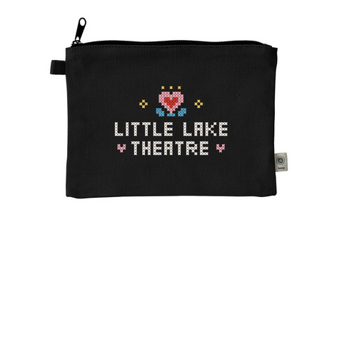 Zip Pouch, a Black 9"x7" Hemp Blend Pouch