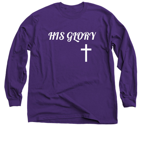 HIS GLORY, a Purple Classic Long Sleeve Tee