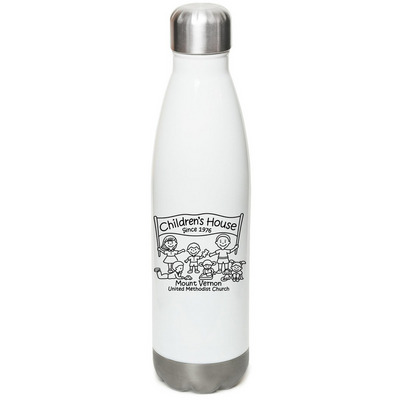 50th Anniversary, a White Stainless Steel Water Bottle
