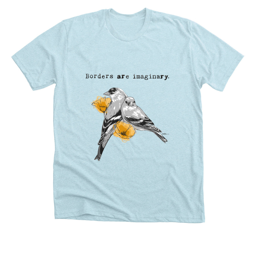 NCR Protest Bail & ICE Bond Shirt, a Heather Ice Blue Premium Unisex Tee