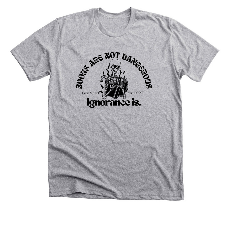 Ignorance is dangerous Tee., a Athletic Heather Premium Unisex Tee
