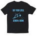 DEMONIC DRINKS, a Black Softstyle Cotton Tee