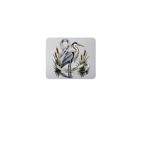 HERON MOUSE PAD, a White Full Color Mouse Pad