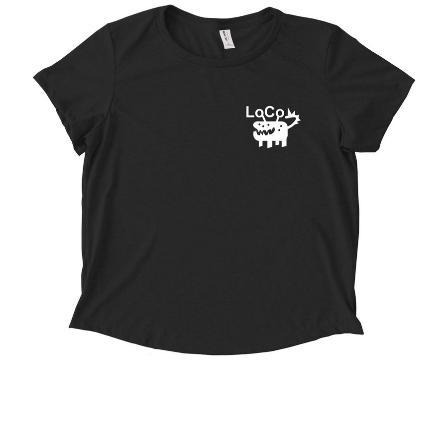 Longmont Masters Flag, a Deep Black Allmade Eco Triblend Women?s Scoop Neck Tee