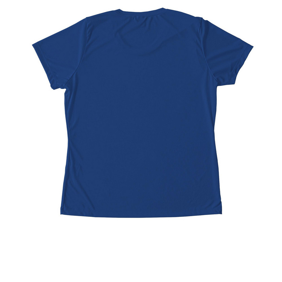 The Game Changers Performance Tee, a True Royal Women's Performance Tee (back-view)