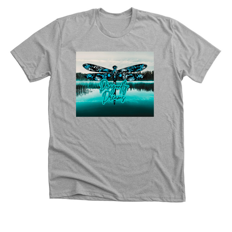 Dragonfly Dreams, a Athletic Heather Premium Unisex Tee