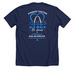 Team Lyle ALS walk shirt, a Solid Navy Blend Premium Unisex Tee (back-view)