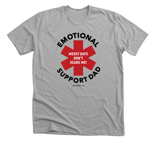 REAL TALK: Emotional Support Dad, a Athletic Heather Premium Unisex Tee