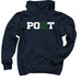 Rooting for Robbie White Port, a Navy Pullover Hoodie
