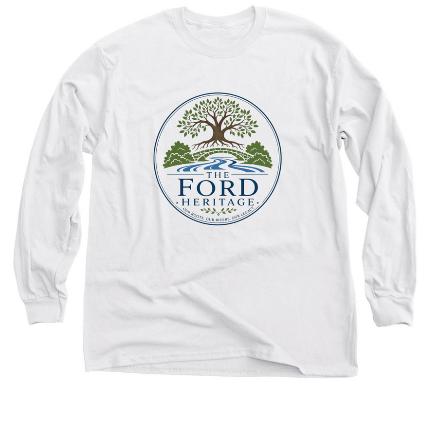 The Ford Heritage Long Sleeve, a White Classic Long Sleeve Tee