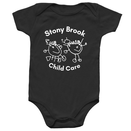 Infant Logo Onesie, a Black Infant Onesie