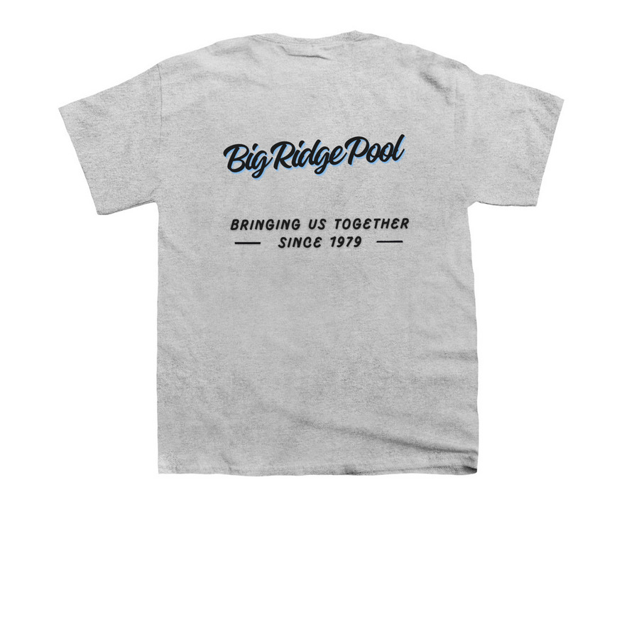 Big Ridge Pool Renovation Design, a Sport Grey Youth Unisex Tee (back-view)