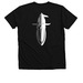 "Hope", The Blue Whale&nbsp;, a Solid Black Blend Premium V-Neck Tee (back-view)