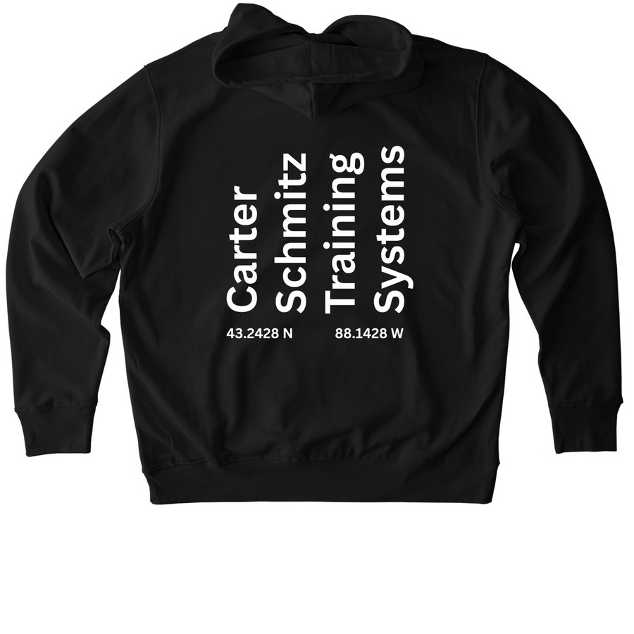 CSTS - Coordinates Hoodie / Crew / T-Shirt, a Black Stanley/Stella Unisex Cruiser 2.0 Pullover Hoodie (back-view)