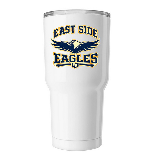East Side- Tumbler, a White Insulated Tumbler