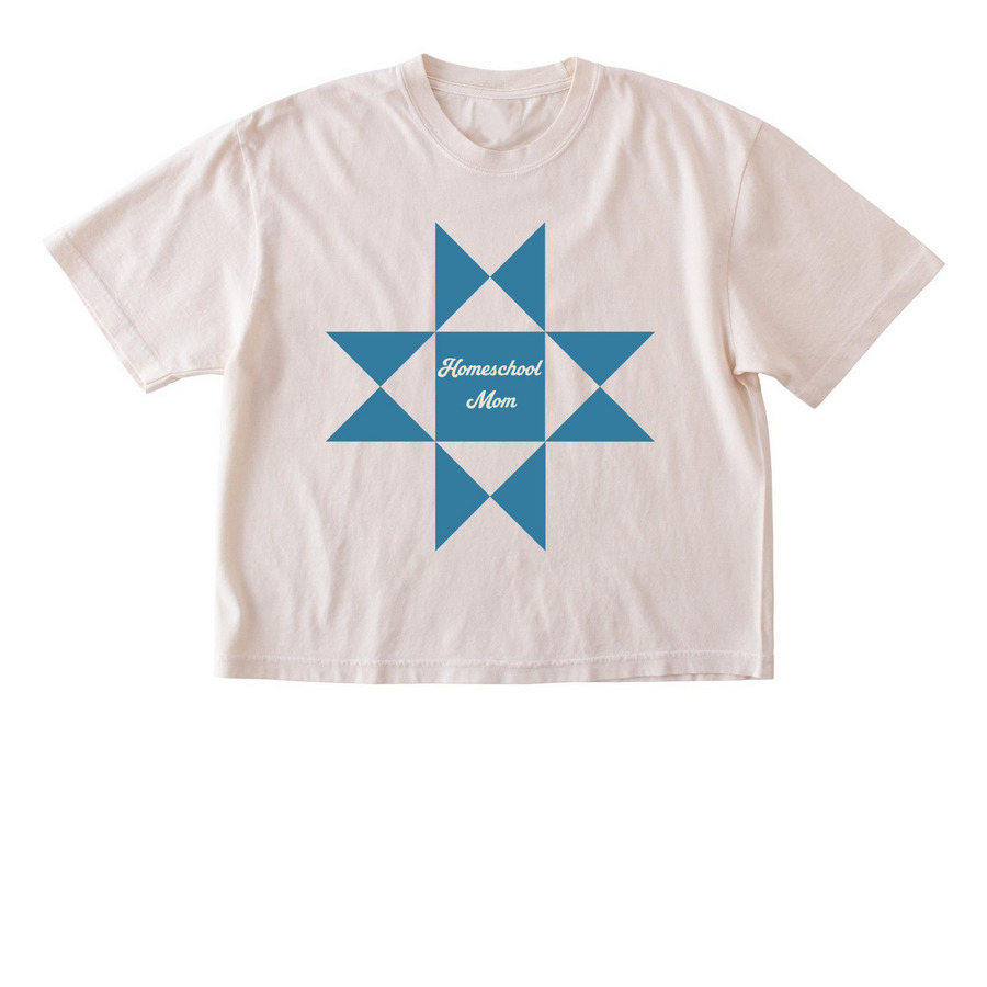 Quilty Homeschool Mom, a Ivory Comfort Colors Boxy Tee