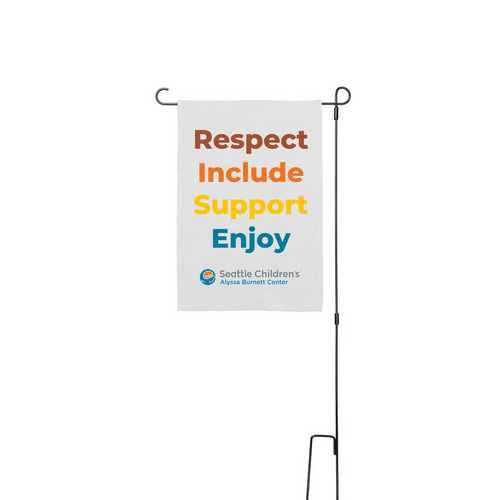 Yard Sign, a White 12" x 18" Yard Flag with Stake