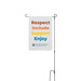 Yard Sign, a White 12" x 18" Yard Flag with Stake