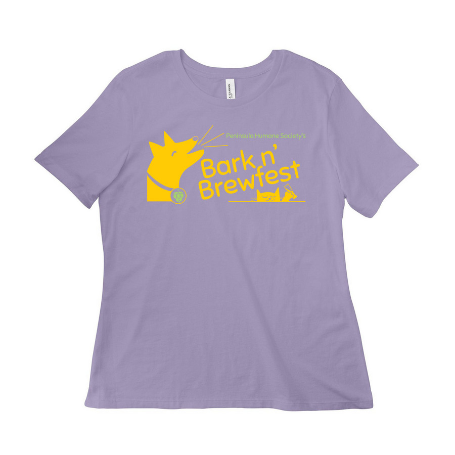 Bark n' Brewfest 2026!, a Dark Lavender Women?s Relaxed Cotton Tee