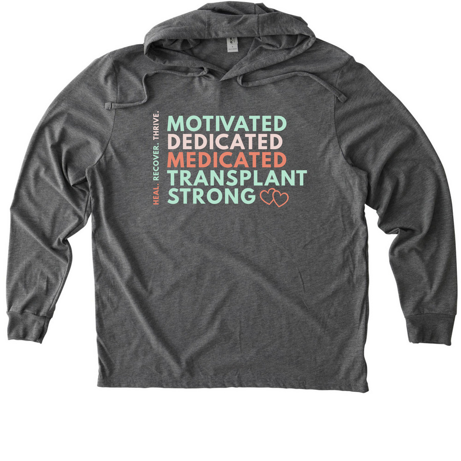 Transplant Recovery, a Aluminum Grey Allmade Eco Triblend Hoodie Tee