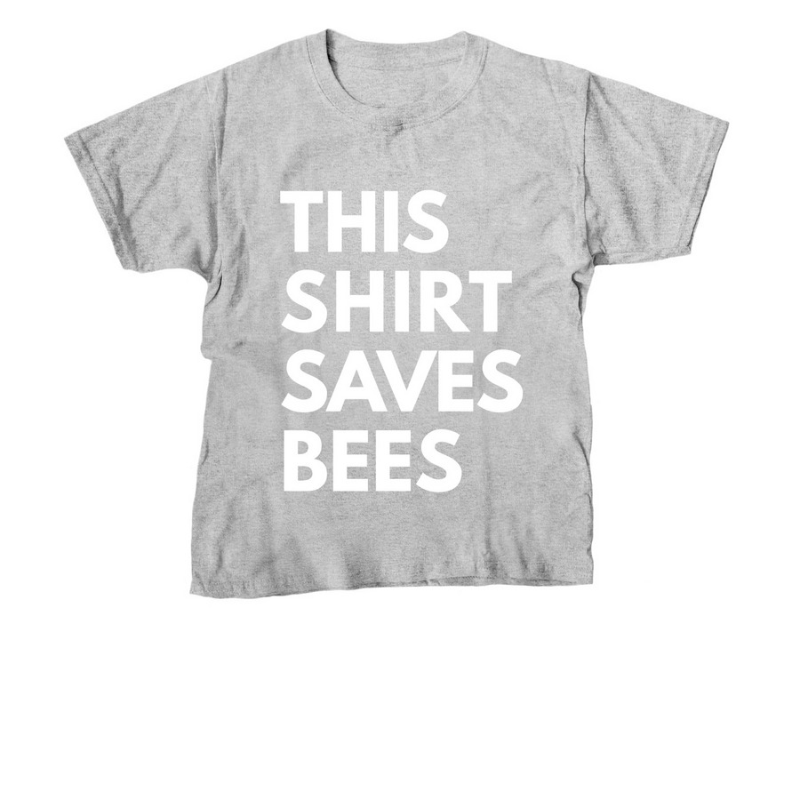 This shirt saves bees.&nbsp;, a Sport Grey Youth Unisex Tee